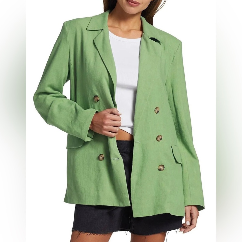 Free People Olivia Blazer Small NWT Green